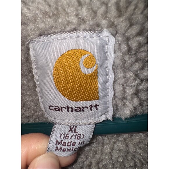 VTG Carhartt Pink Rose Sherpa Lined Outdoor Canvas Duck WV001 Women’s XL - Picture 3 of 7